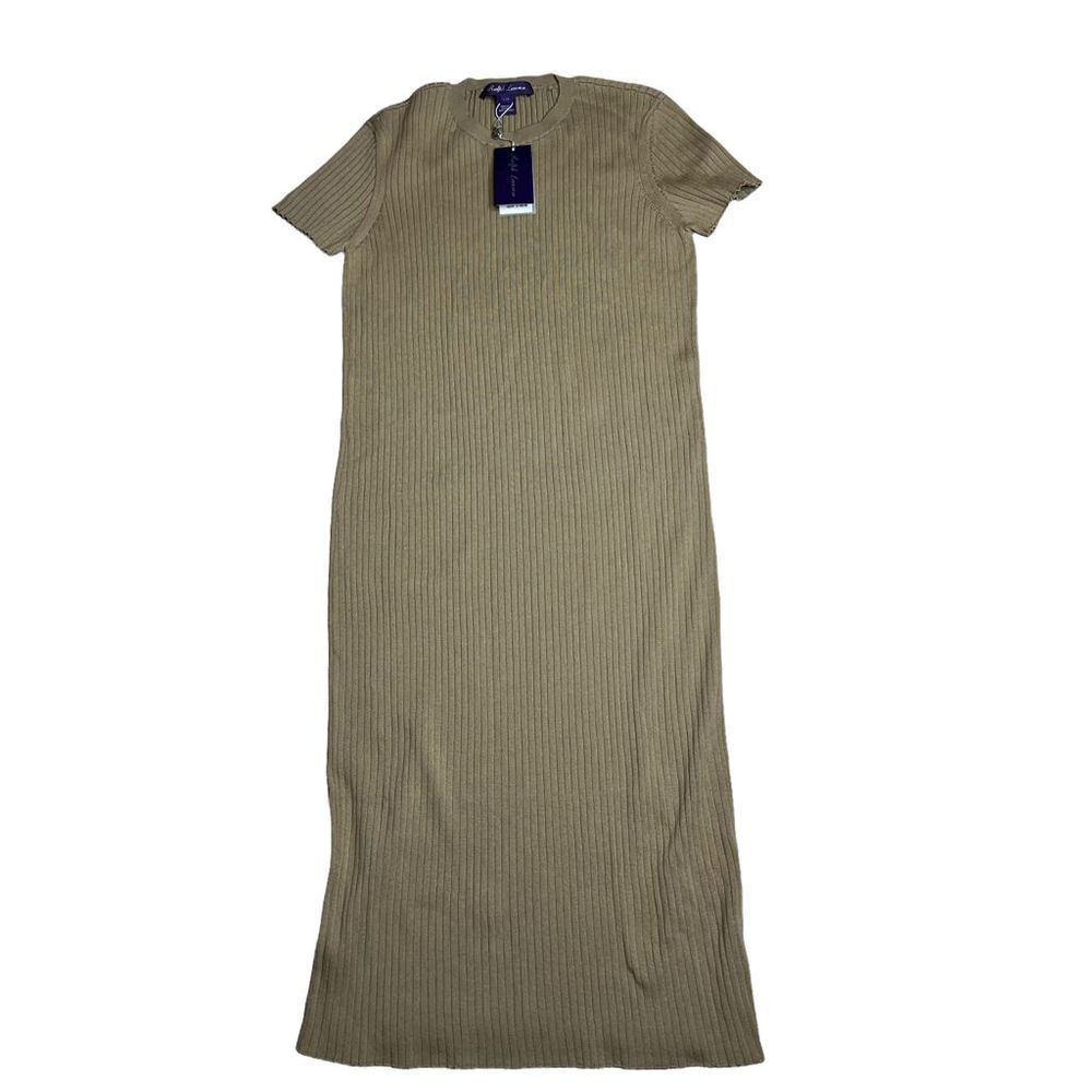 Ralph Lauren Collection Rib-Knit Wool & Silk Day Bodycon Dress - Picture 5 of 10